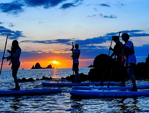 西伊豆サンセットSUP SUP体験 夕陽